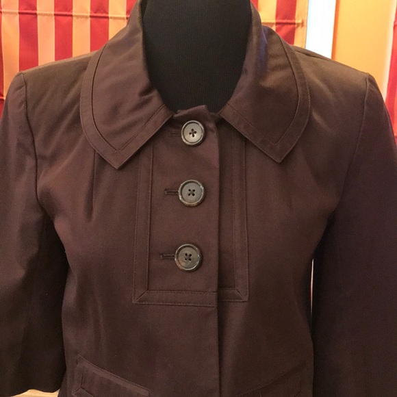 Vintage Worthington brown sharp shoulder cropped blazer. - Picture 3 of 3